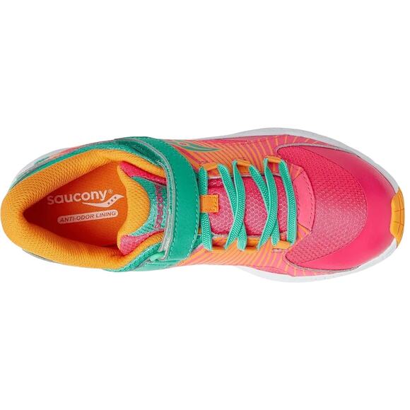 Saucony Kids Velocer A/C Sneaker Pink Turquoise Athletic Shoes 5.5W - Picture 4 of 9